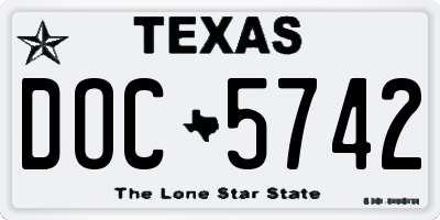 TX license plate DOC5742