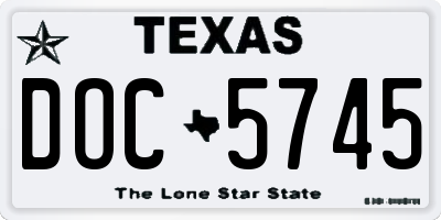 TX license plate DOC5745