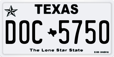 TX license plate DOC5750