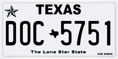 TX license plate DOC5751