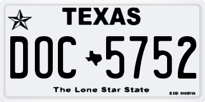 TX license plate DOC5752