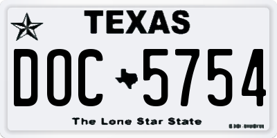 TX license plate DOC5754