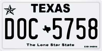 TX license plate DOC5758
