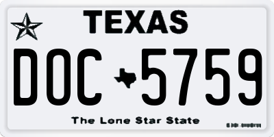 TX license plate DOC5759