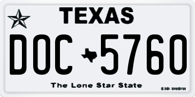 TX license plate DOC5760