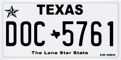TX license plate DOC5761