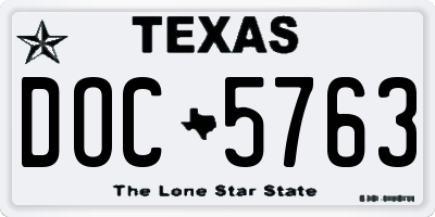 TX license plate DOC5763