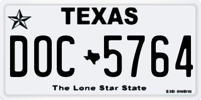 TX license plate DOC5764