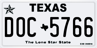 TX license plate DOC5766