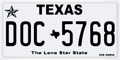 TX license plate DOC5768
