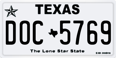 TX license plate DOC5769