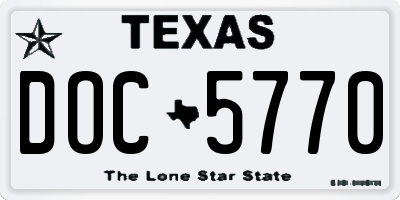 TX license plate DOC5770