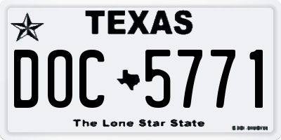 TX license plate DOC5771