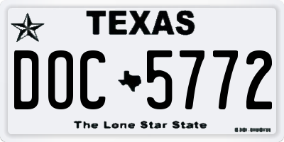 TX license plate DOC5772