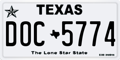 TX license plate DOC5774