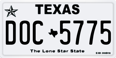TX license plate DOC5775