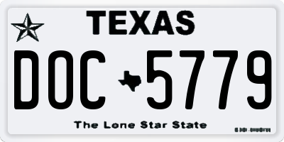 TX license plate DOC5779