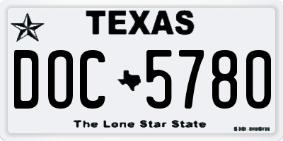 TX license plate DOC5780