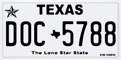 TX license plate DOC5788