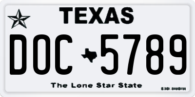 TX license plate DOC5789
