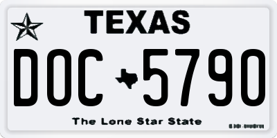 TX license plate DOC5790