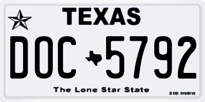 TX license plate DOC5792
