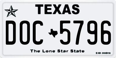 TX license plate DOC5796