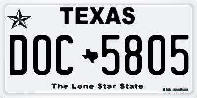 TX license plate DOC5805