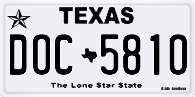 TX license plate DOC5810