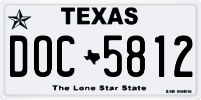 TX license plate DOC5812