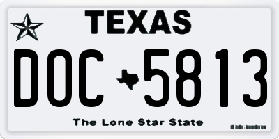 TX license plate DOC5813