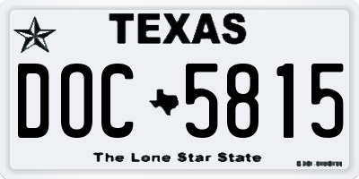 TX license plate DOC5815