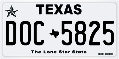 TX license plate DOC5825