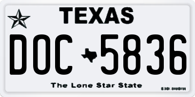 TX license plate DOC5836