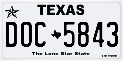 TX license plate DOC5843