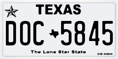 TX license plate DOC5845