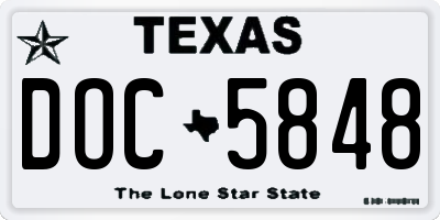 TX license plate DOC5848