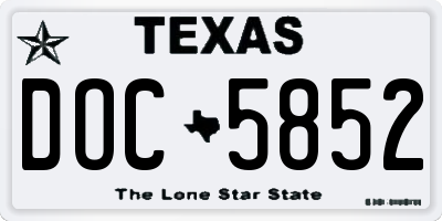 TX license plate DOC5852
