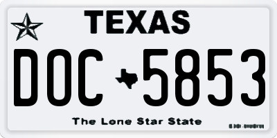 TX license plate DOC5853