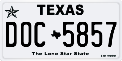 TX license plate DOC5857