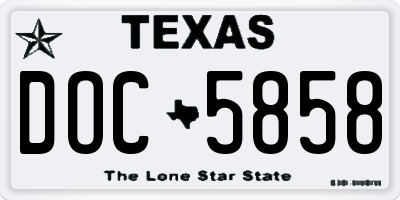 TX license plate DOC5858