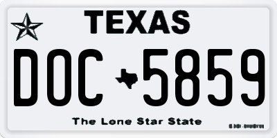 TX license plate DOC5859