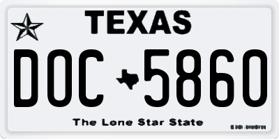 TX license plate DOC5860