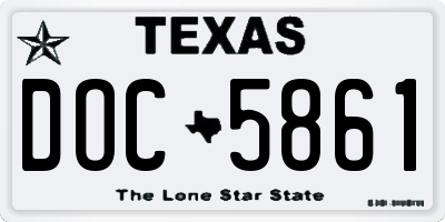TX license plate DOC5861