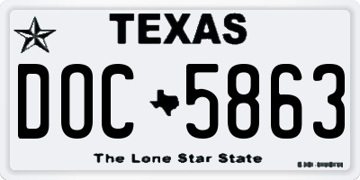 TX license plate DOC5863
