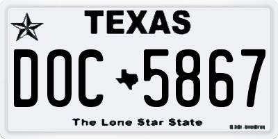 TX license plate DOC5867
