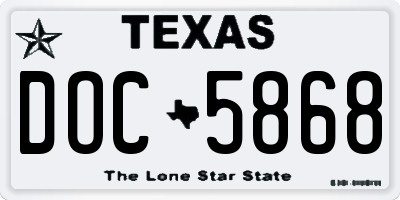 TX license plate DOC5868