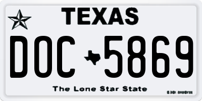 TX license plate DOC5869