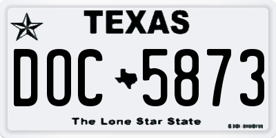 TX license plate DOC5873