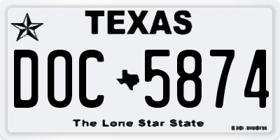 TX license plate DOC5874